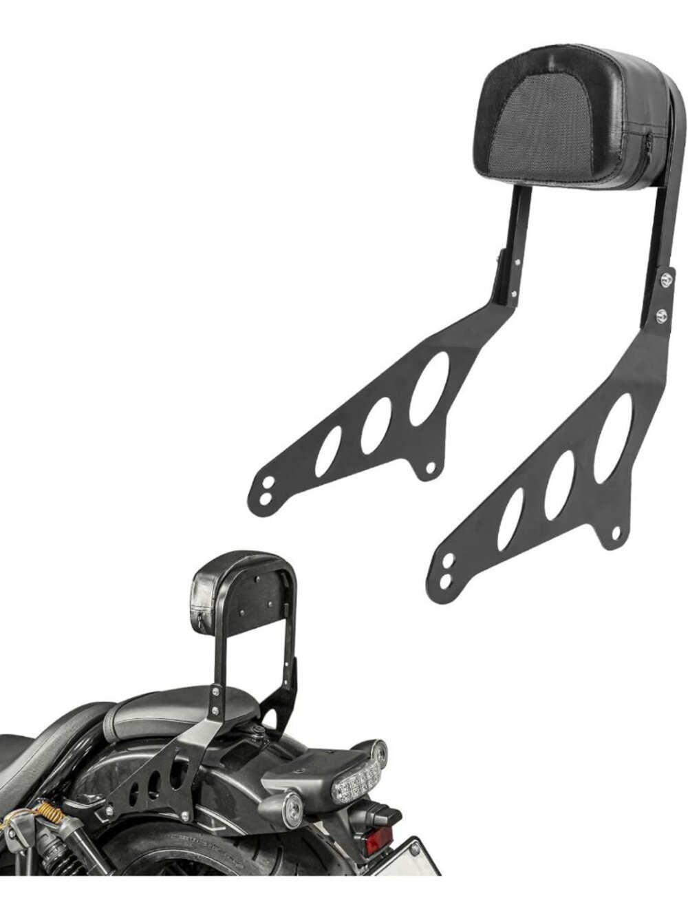 Universal Motorcycle Backrest Sissy Bar for Rebel 1100 CMX1100 (2021-2026)